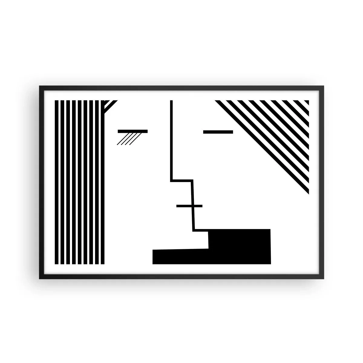 Póster en marco negro - Solo un beso - 91x61 cm