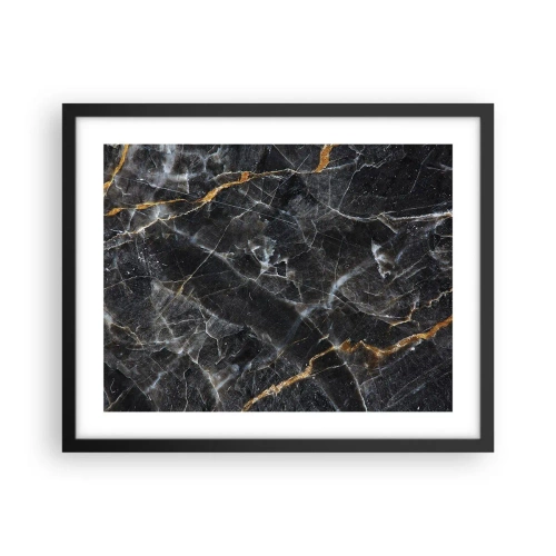 Póster en marco negro - La vida interior de la piedra - 50x40 cm