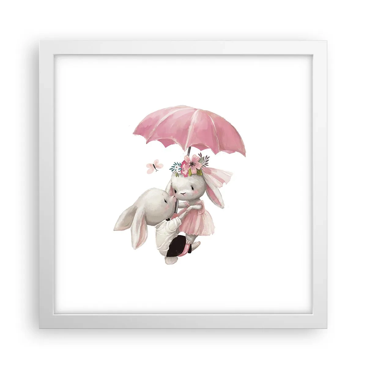 Póster en marco blanco - Esto es amor - 30x30 cm