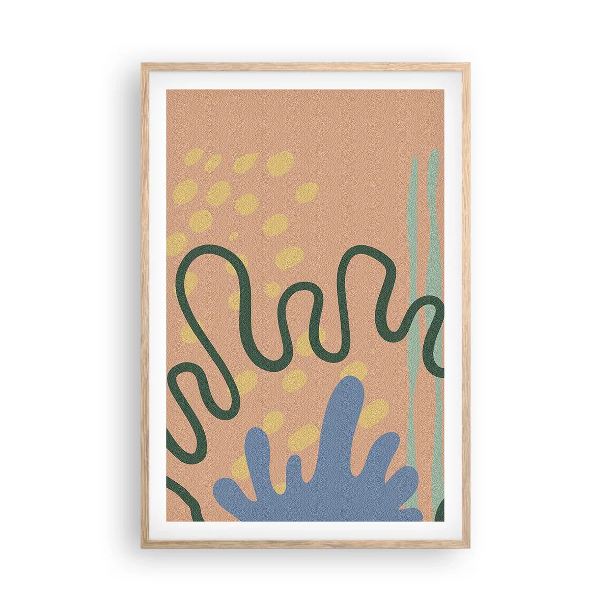 Póster en marco roble claro - Abstracción: la diversidad de la naturaleza - 61x91 cm