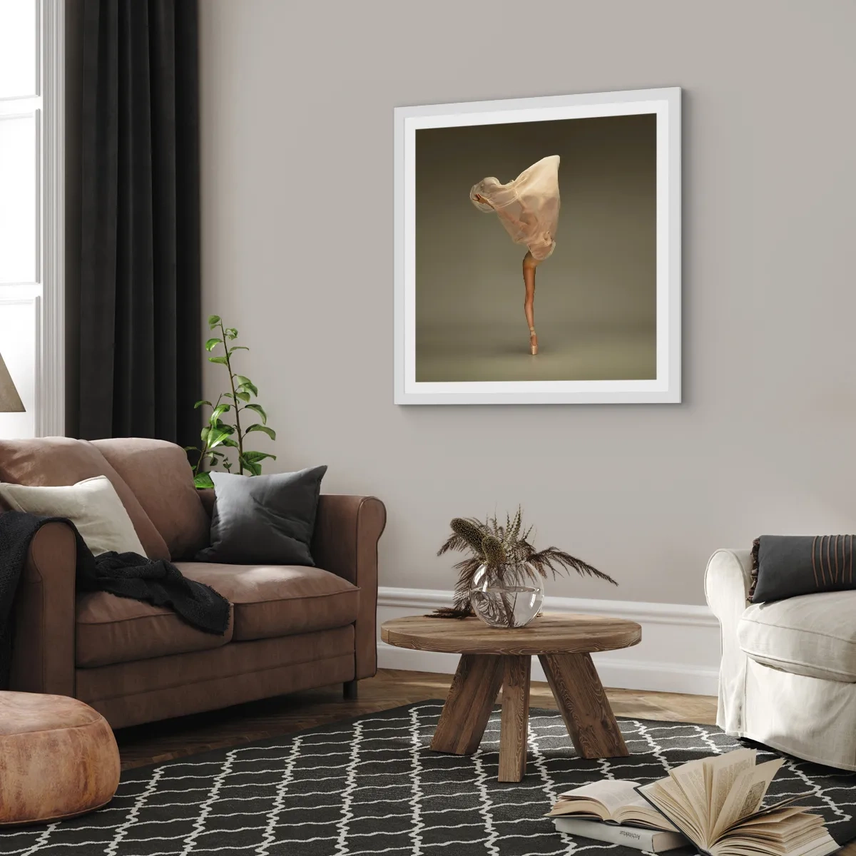 Póster en marco blanco - A punto de volar - 40x40 cm