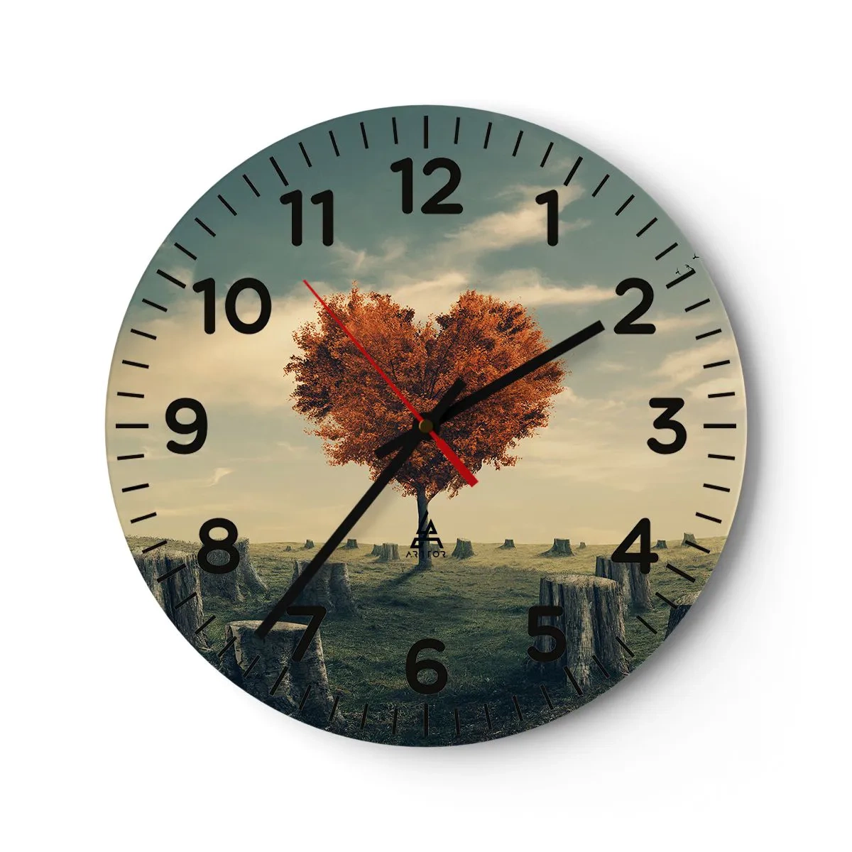 Reloj de pared - Reloj de vidrio - Todavía hay esperanza - 30x30 cm