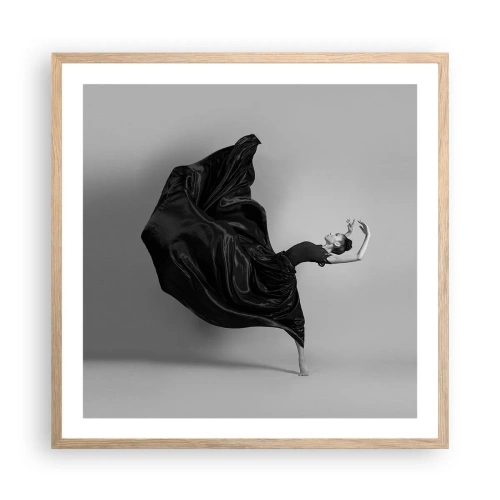 Póster en marco roble claro - La música da alas - 60x60 cm