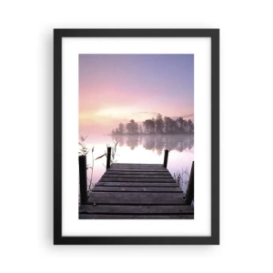 Póster en marco negro - De la niebla lila... - 30x40 cm