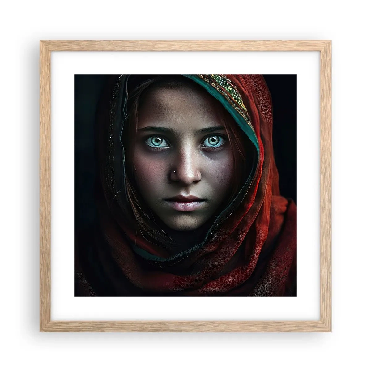 Póster en marco roble claro - Princesa del Este - 40x40 cm