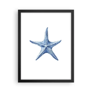 Póster en marco negro - Estrella de mar - 30x40 cm