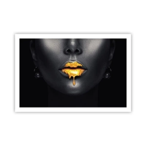 Póster - Labios de oro - 91x61 cm
