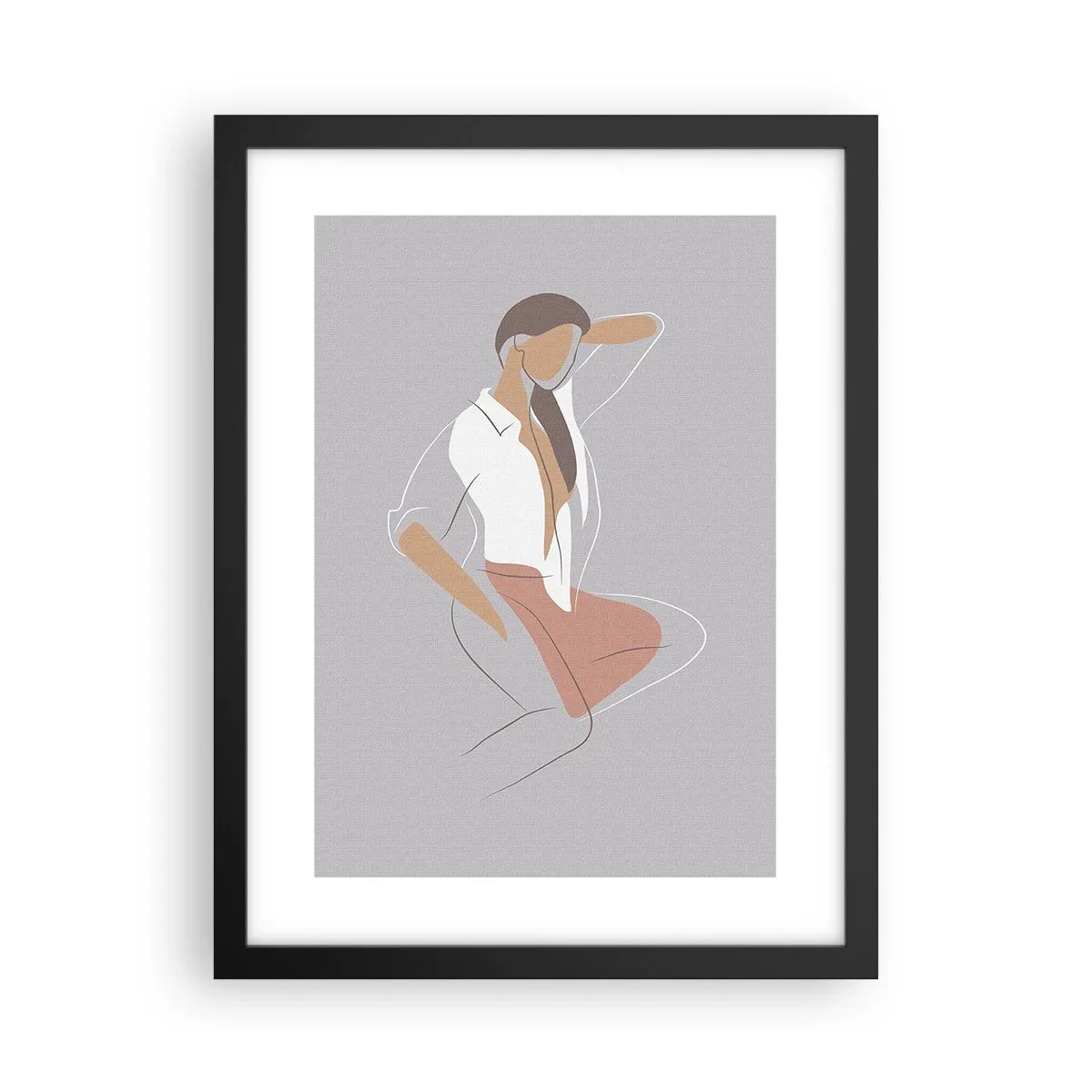 Póster en marco negro - Un esbozo de encanto - 30x40 cm