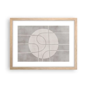 Póster en marco roble claro - Circular y rectilíneo - 40x30 cm