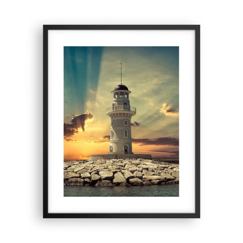 Póster en marco negro - Luz - Bondad - Belleza - 40x50 cm