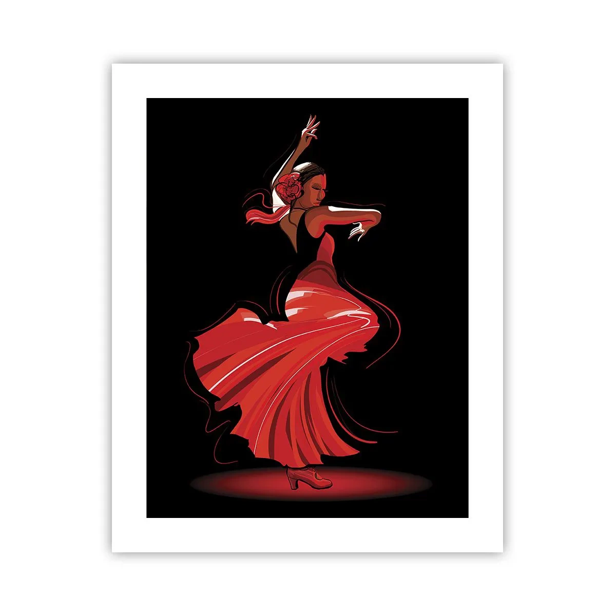 Póster - El espíritu ardiente del flamenco - 40x50 cm