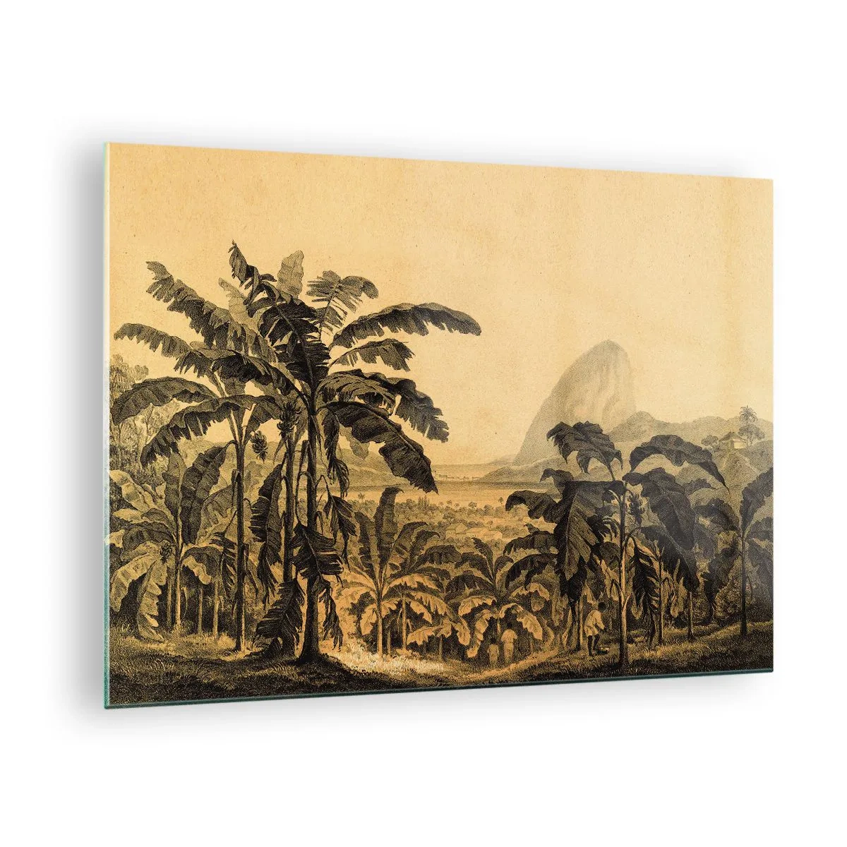 Cuadro sobre vidrio - Impresiones sobre Vidrio - En un ambiente colonial - 70x50 cm