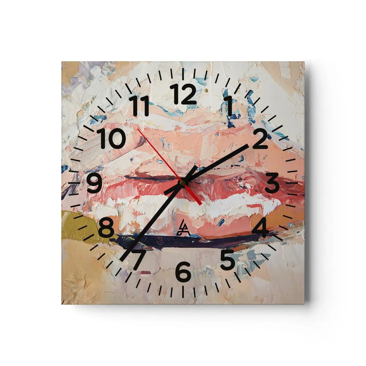 Reloj de pared - Reloj de vidrio - Despierta los sentidos - 40x40 cm