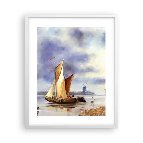 Póster en marco blanco - El regreso de los marineros - 40x50 cm