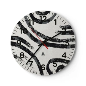 Reloj de pared - Reloj de vidrio - A medias - 40x40 cm
