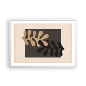 Póster en marco blanco - Ausencia y complemento - 70x50 cm