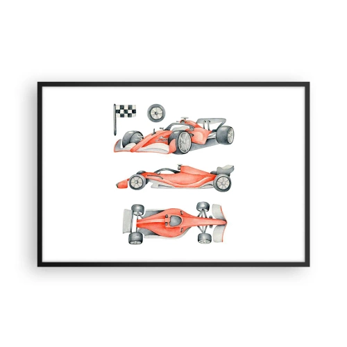 Póster en marco negro - Para alcanzar un sueño - 91x61 cm