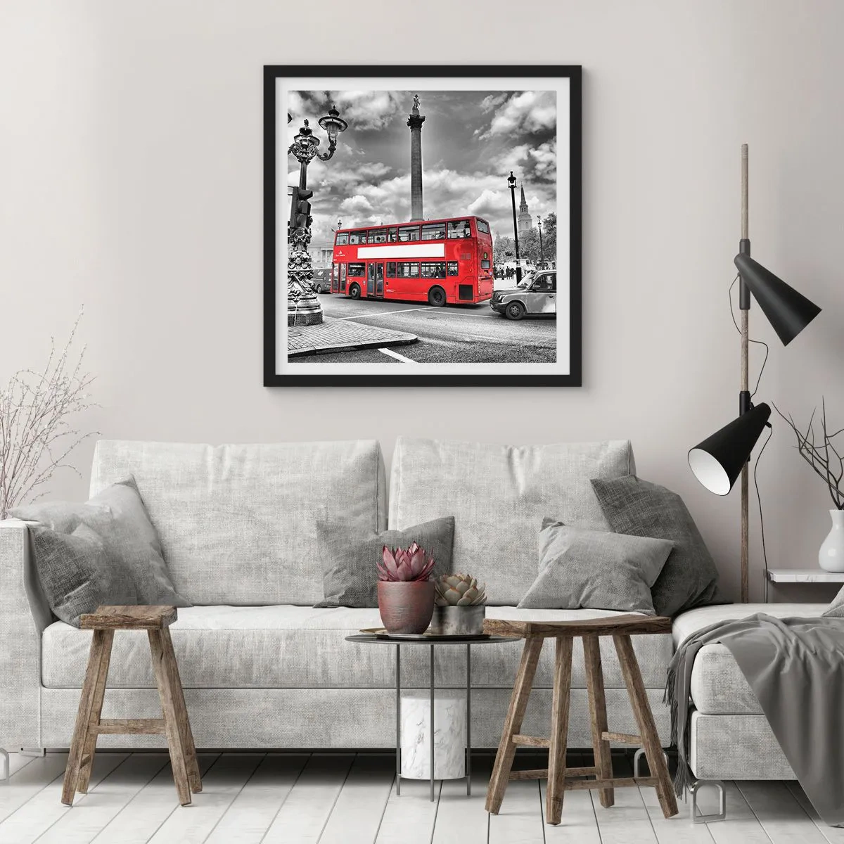 Póster en marco negro - El verdadero torrente sanguíneo de la ciudad - 60x60 cm