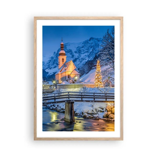 Póster en marco roble claro - El espíritu de la Navidad - 50x70 cm