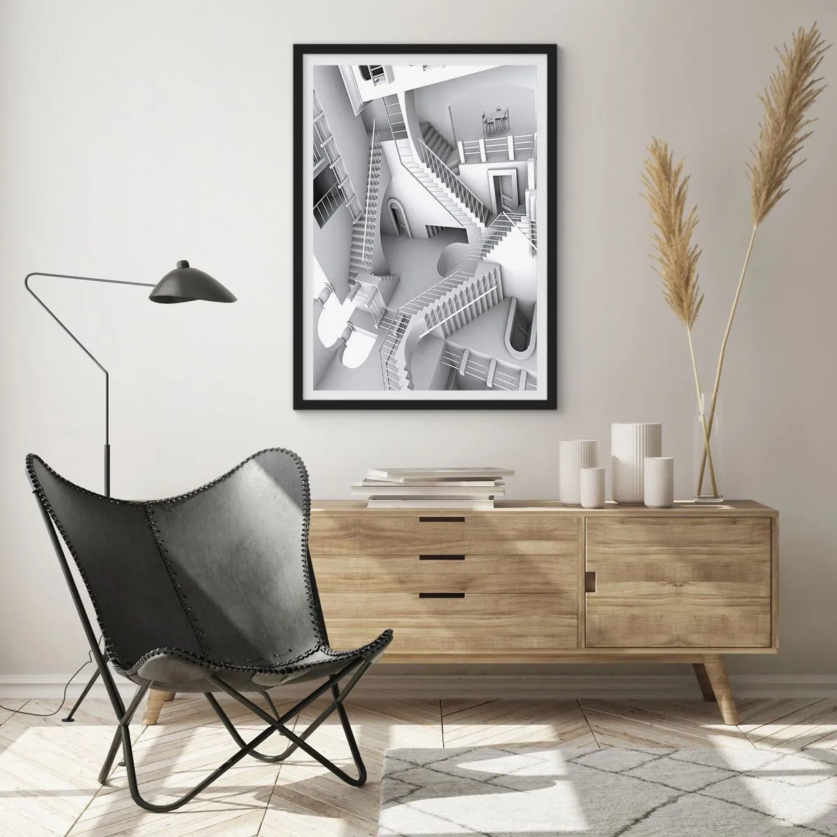 Póster en marco negro - Paradojas del espacio - 61x91 cm