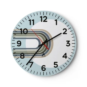 Reloj de pared - Reloj de vidrio - Una atracción irresistible - 30x30 cm