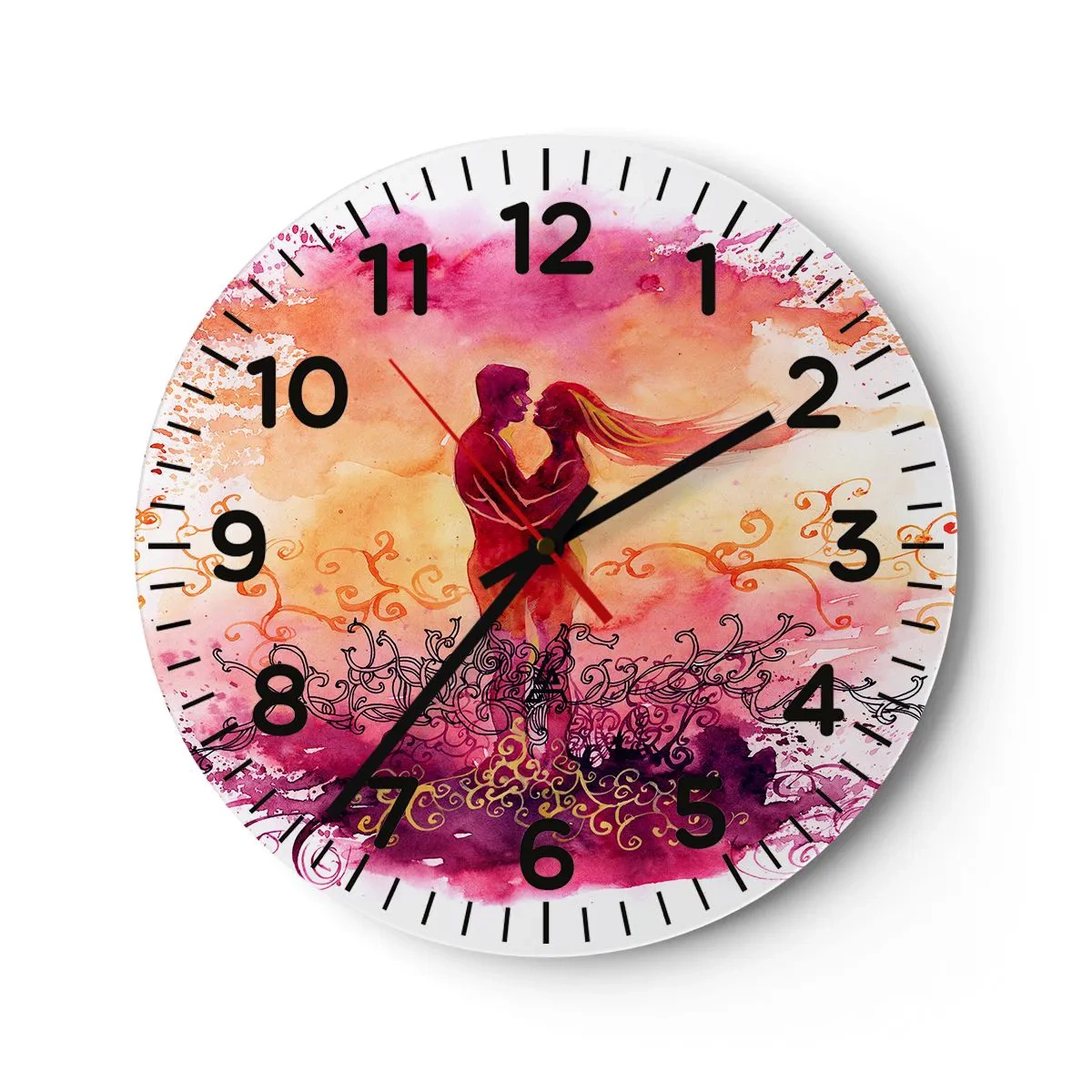 Reloj de pared - Reloj de vidrio - ¡Un solo corazón! Necesito tan poco para ser feliz… - 40x40 cm