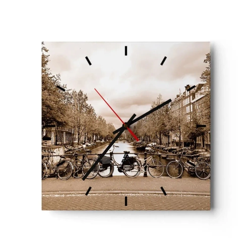 Reloj de pared - Reloj de vidrio - Holanda solo hay una - 40x40 cm