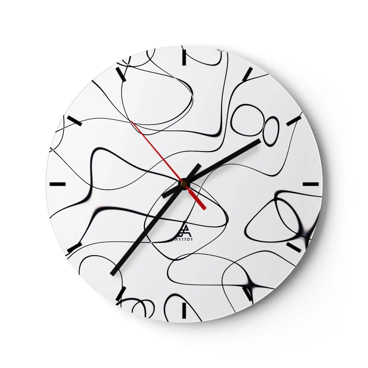 Reloj de pared - Reloj de vidrio - Los caminos de la vida, las vicisitudes del destino - 40x40 cm