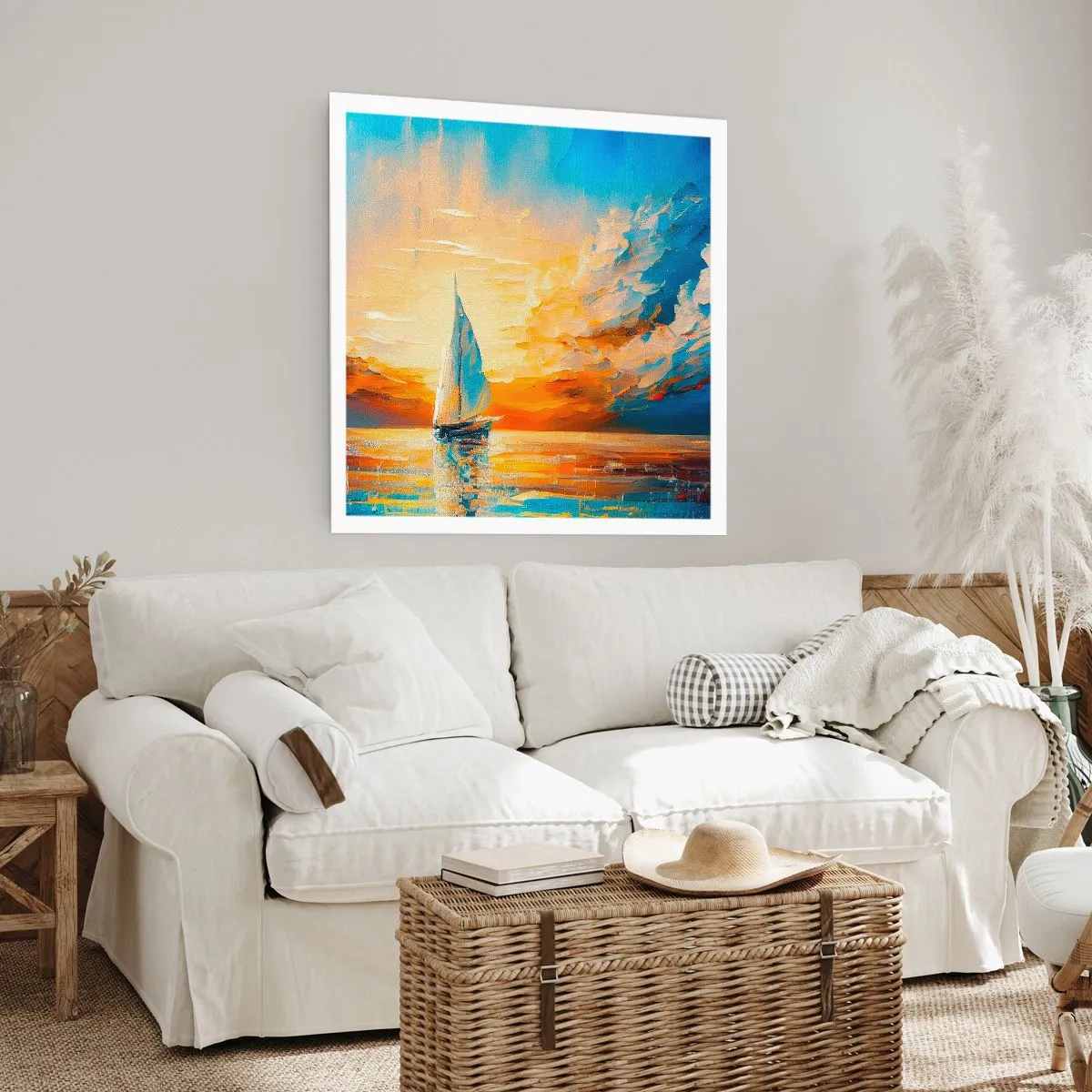 Póster - Navegando en oro - 40x40 cm