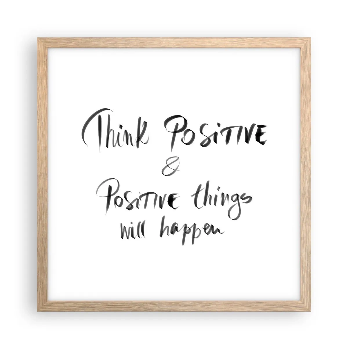 Póster en marco roble claro - ¿Cómo vivir? - 40x40 cm