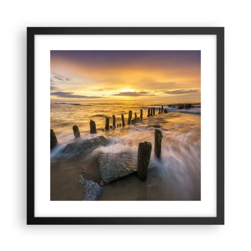 Póster en marco negro - La cruda belleza del Báltico - 40x40 cm