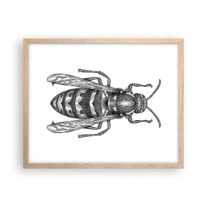 Póster en marco roble claro - Desde un planeta de insectos - 50x40 cm