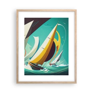 Póster en marco roble claro - Afrontar los elementos - 40x50 cm