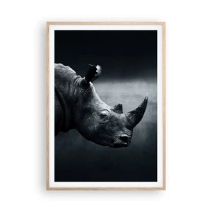 Póster en marco roble claro - Perfil derecho - 70x100 cm