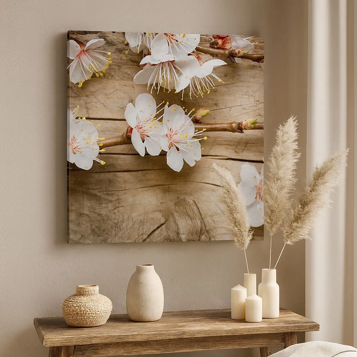 Cuadro sobre lienzo - Impresión de Imagen - Se acerca la primavera - 30x30 cm