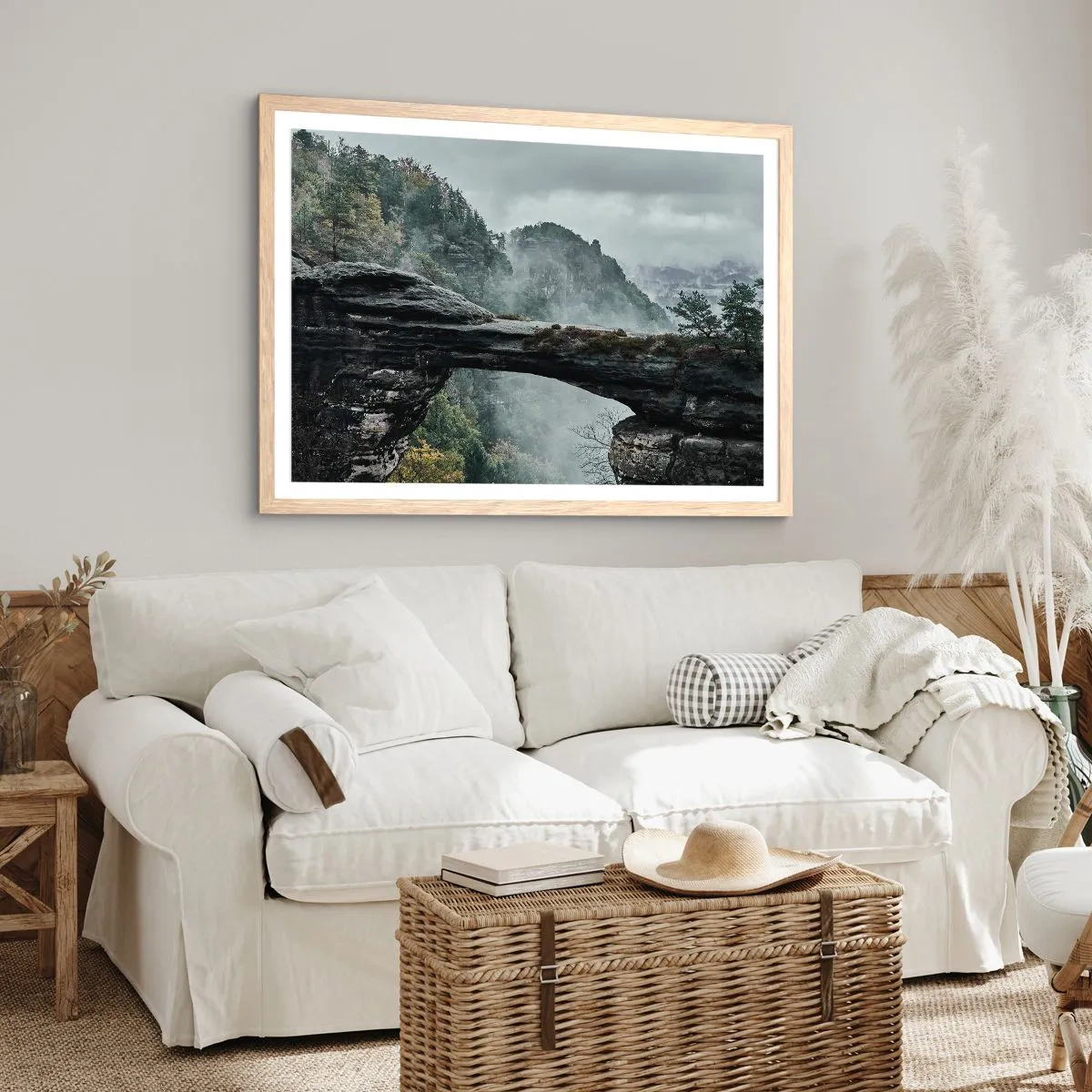 Póster en marco roble claro - La aventura está a punto de comenzar - 70x50 cm