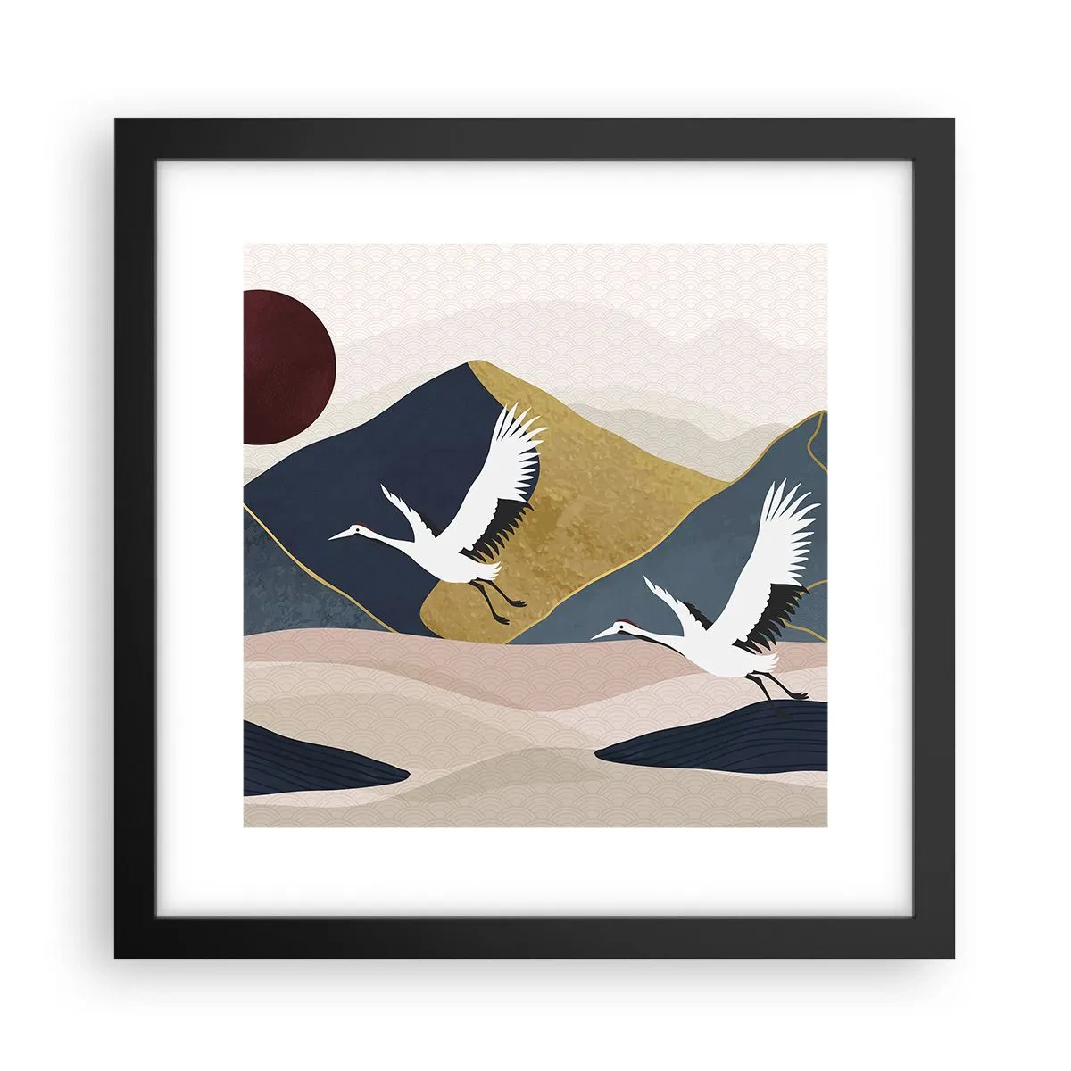 Póster en marco negro - Y el día ha vuelto a pasar volando - 30x30 cm