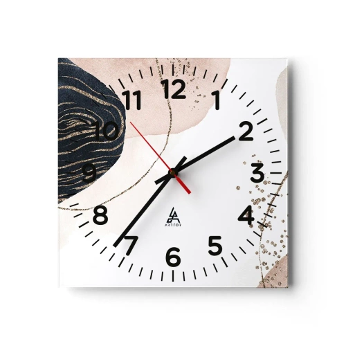 Reloj de pared - Reloj de vidrio - Todo fluye - 30x30 cm