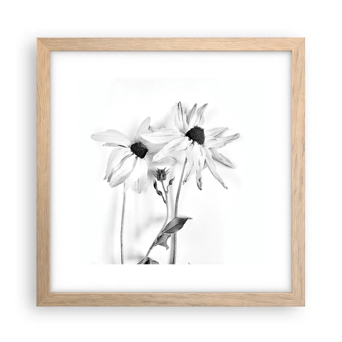 Póster en marco roble claro - Nadie quiere estar solo - 30x30 cm