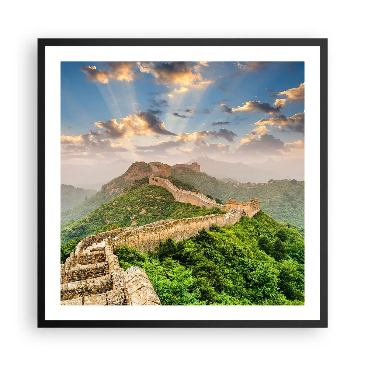 Póster en marco negro - Grandeza duradera - 60x60 cm