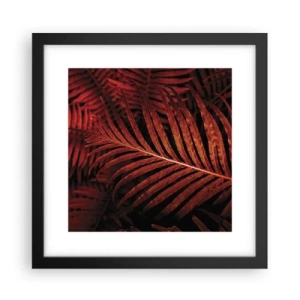Póster en marco negro - Las brasas de la vida - 30x30 cm