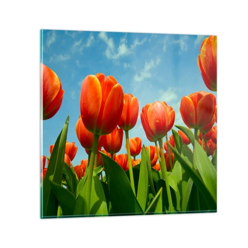 Cuadro sobre vidrio - Impresiones sobre Vidrio - Excepto el cielo azul no necesitan nada en la vida - 30x30 cm