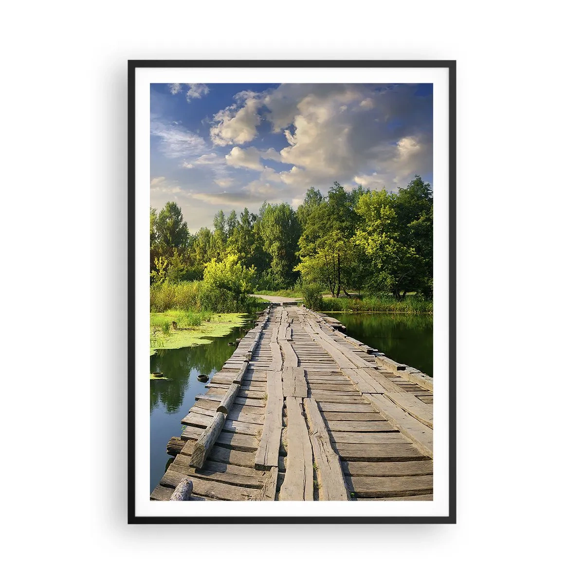 Póster en marco negro - Verano, verano en todas partes - 70x100 cm
