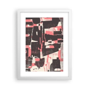 Póster en marco blanco - Todo el ajetreo - 30x40 cm