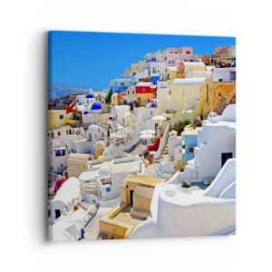 Cuadro sobre lienzo - Impresión de Imagen - Sueño de un verano griego - 30x30 cm