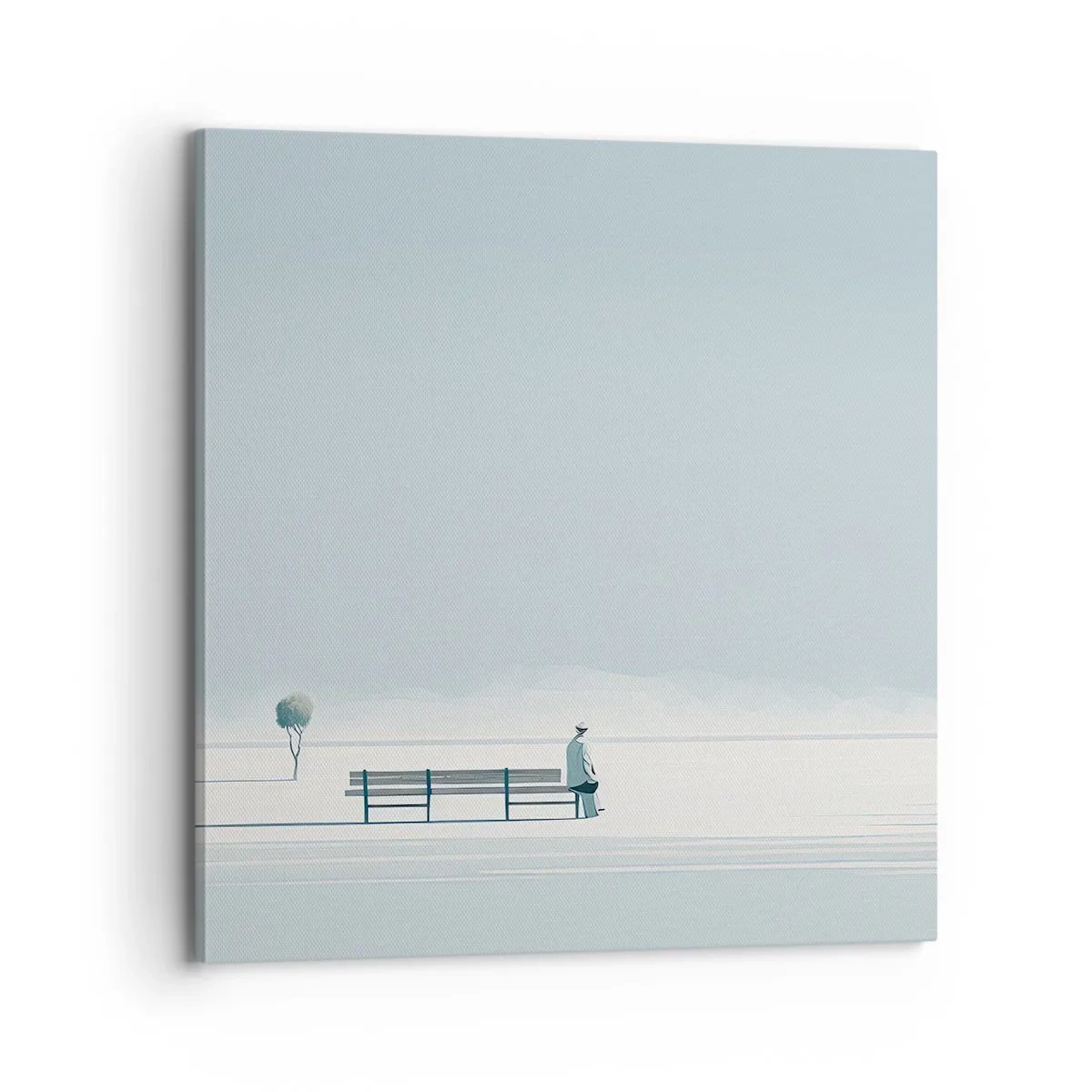 Cuadro sobre lienzo - Impresión de Imagen - Sí, estoy esperando - 70x70 cm