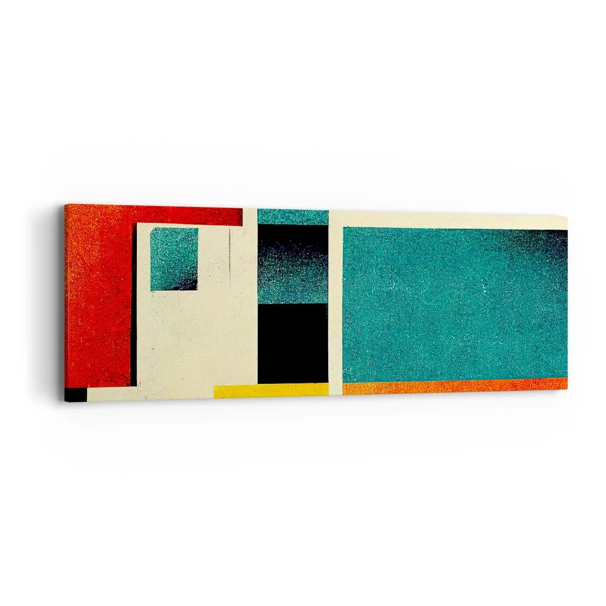 Cuadro sobre lienzo - Impresión de Imagen - Abstracción geométrica - buena energía - 90x30 cm