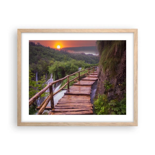 Póster en marco roble claro - Una belleza inimaginable - 50x40 cm