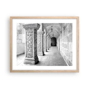 Póster en marco roble claro - ¿Y adónde nos llevará...? - 50x40 cm