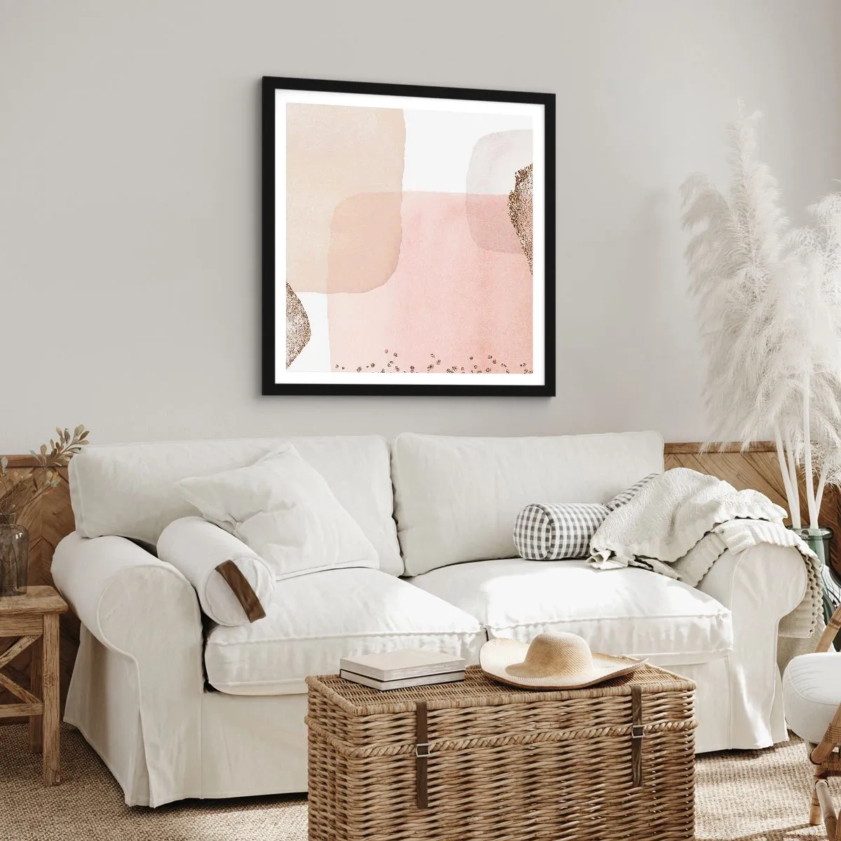 Póster en marco negro - Una mirada a través del color - 40x40 cm